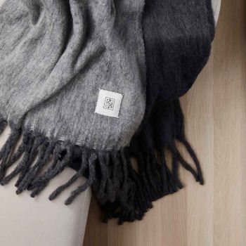 Personalisierte Decke Aus Wollmischung Saletto - Grau