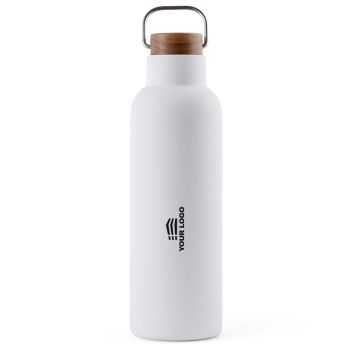 Personalisierte Ciro Recycled Vakuum-Flasche 800ml - Weiß