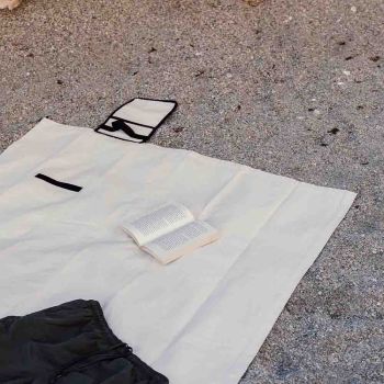 Personalisierte Volonne Recycled Picknickdecke - Off White