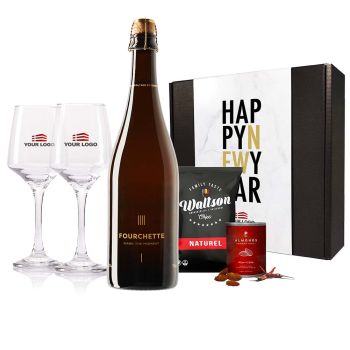 Fourchette Bier-Apéro-Box mit personalisierten Gläsern