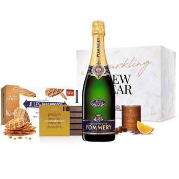 Goldene Köstlichkeiten Champagner Geschenkbox