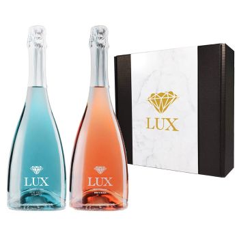 Lux Duo Rosa & Ice Blue Schuimwijn Geschenk