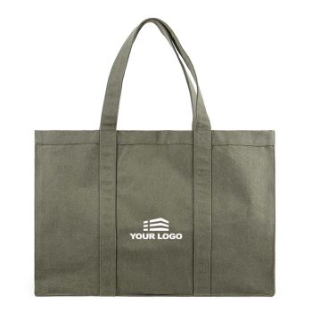 Personalised Maxi Recycled Tote Bag - Olive