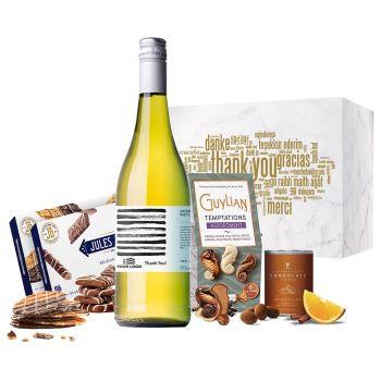 Personalised White Wine Sweet Temptations Set