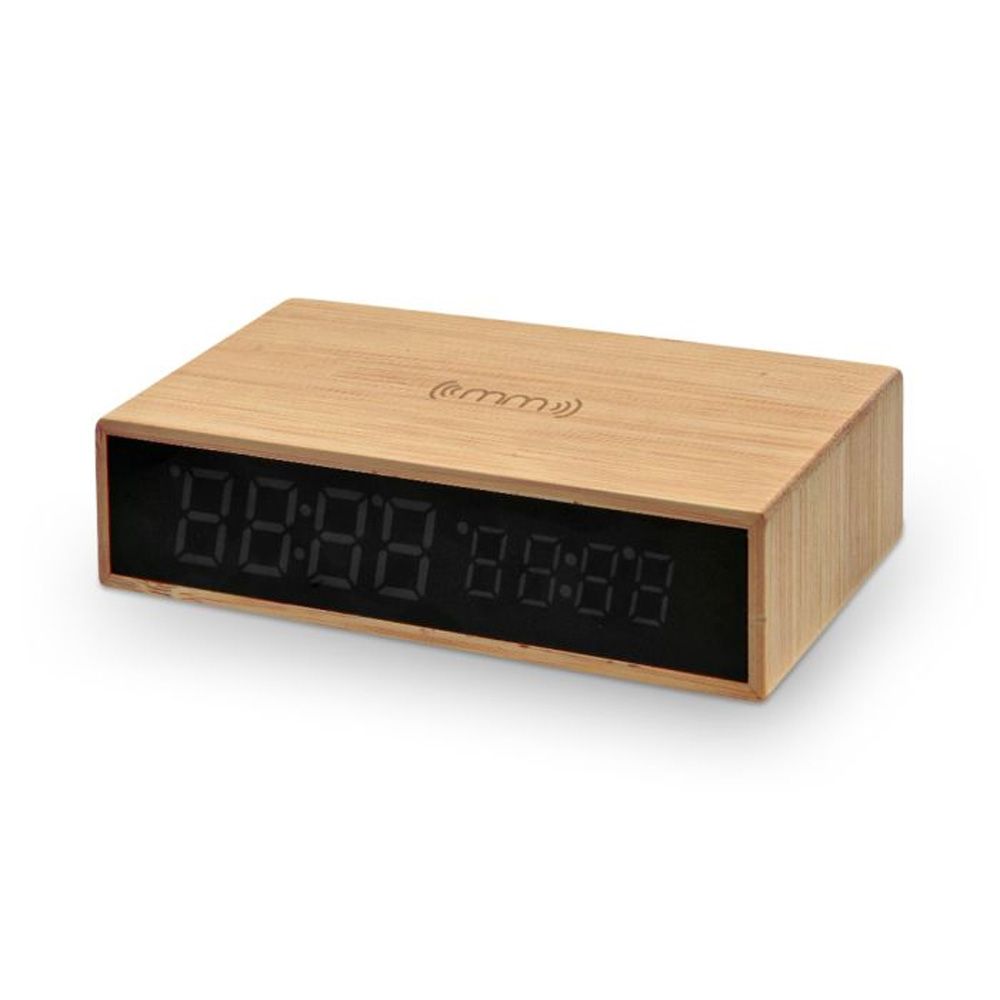 Radio-réveil Avec Chargeur Sans Fil 15W - Horloge Numérique, Affichage Température, Alarme - Design Moderne Pour Chambre